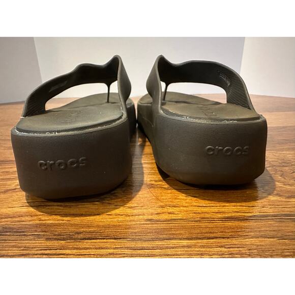 CROCS Women's Getaway Platform Flip Flop Brown Size 9 Comfort Footwear - Picture 5 of 8